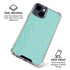 Teal and Yellow Polka Dots iPhone 15 Clear Case