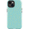 Teal and Yellow Polka Dots iPhone 15 Impact Case