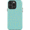 Teal and Yellow Polka Dots iPhone 15 Pro Impact Case