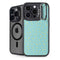 Teal and Yellow Polka Dots iPhone 15 Pro Max Kickstand Case
