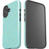 Teal and Yellow Polka Dots iPhone 16 Impact Case