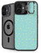 Teal and Yellow Polka Dots iPhone 16 Kickstand Case