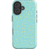 Teal and Yellow Polka Dots iPhone 16 Plus Impact Case