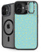 Teal and Yellow Polka Dots iPhone 16 Plus Kickstand Case