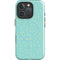 Teal and Yellow Polka Dots iPhone 16 Pro Magsafe Impact Case