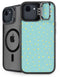 Teal and Yellow Polka Dots iPhone 16e Kickstand Case