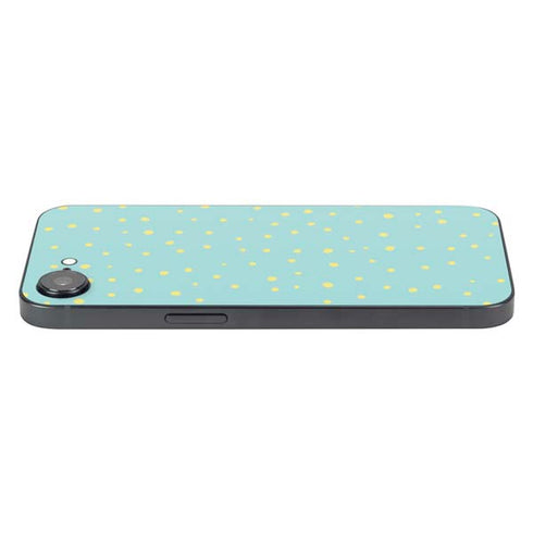 Teal and Yellow Polka Dots iPhone 16e Skin