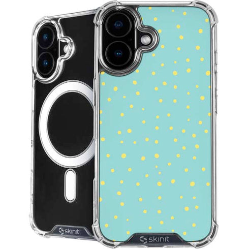 Teal and Yellow Polka Dots iPhone 17 MagSafe Case