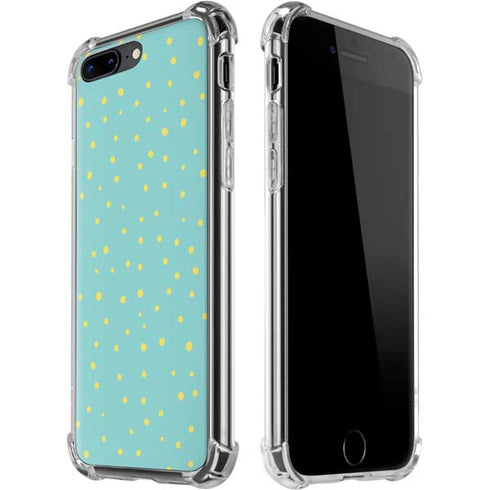 Teal and Yellow Polka Dots iPhone Cases