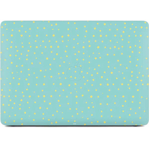 Teal and Yellow Polka Dots Apple MacBook Air Skin