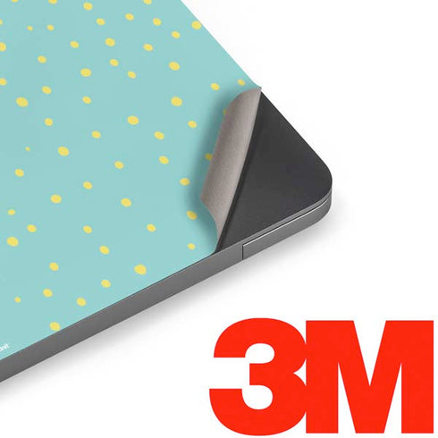 Teal and Yellow Polka Dots Apple MacBook Air Skin