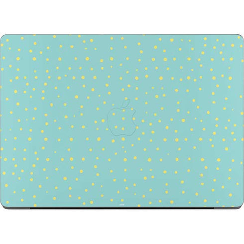 Teal and Yellow Polka Dots Apple MacBook Pro 14-inch Skin