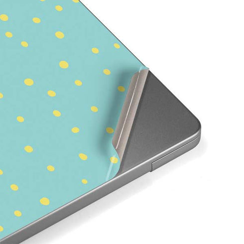 Teal and Yellow Polka Dots Apple MacBook Pro 14-inch Skin