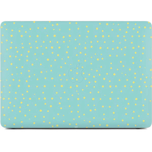 Teal and Yellow Polka Dots Apple MacBook Pro 16-inch Skin