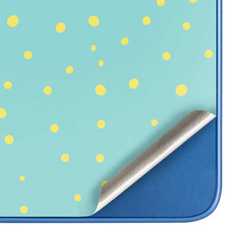 Teal and Yellow Polka Dots Moto G Play 4G (2024) Skin