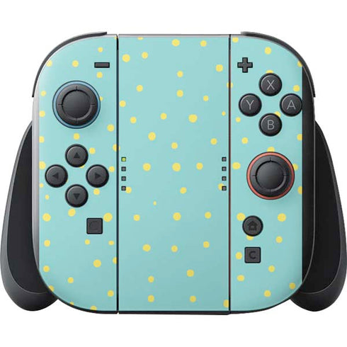 Teal and Yellow Polka Dots Nintendo Switch 2 (2025) with Joy-Con Skin