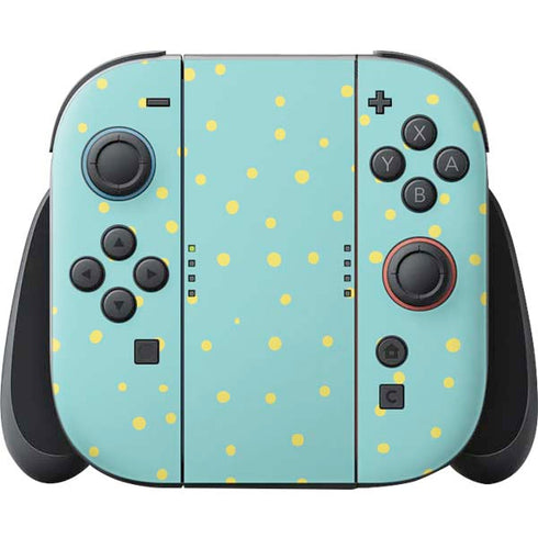 Teal and Yellow Polka Dots Nintendo Switch 2 (2025) Joy-Con Controller Skin