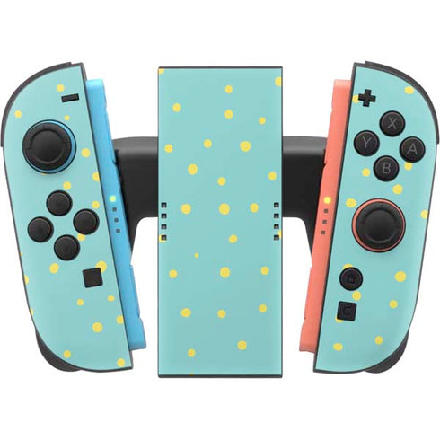 Teal and Yellow Polka Dots Nintendo Switch 2 (2025) Joy-Con Controller Skin