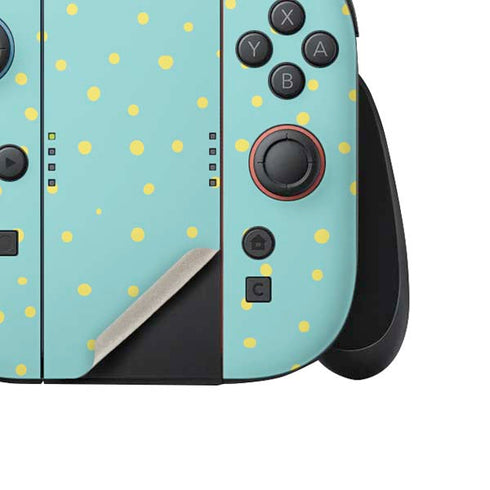 Teal and Yellow Polka Dots Nintendo Switch 2 (2025) Joy-Con Controller Skin