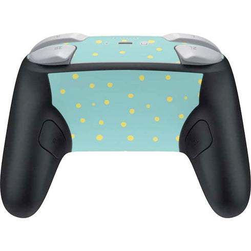 Teal and Yellow Polka Dots Nintendo Switch 2 (2025) Pro Controller Skin