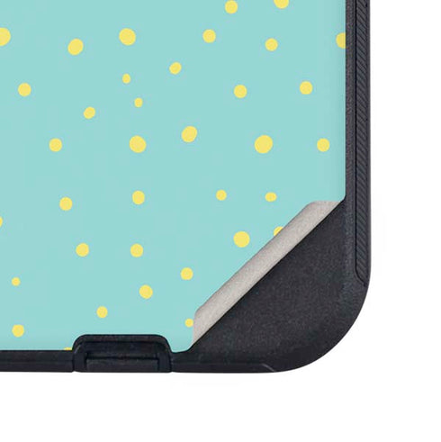 Teal and Yellow Polka Dots Otterbox Defender iPhone Skin