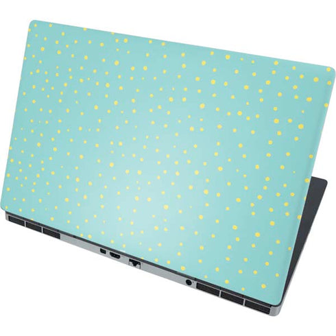 Teal and Yellow Polka Dots Dell Precision Skin