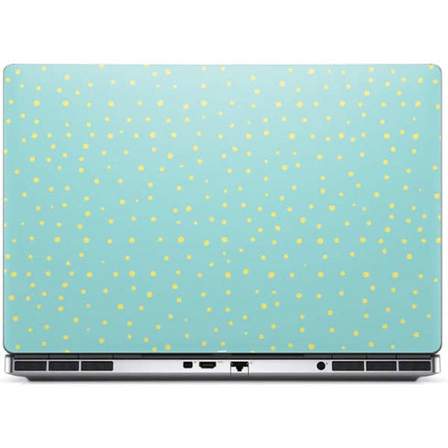 Teal and Yellow Polka Dots Dell Precision Skin