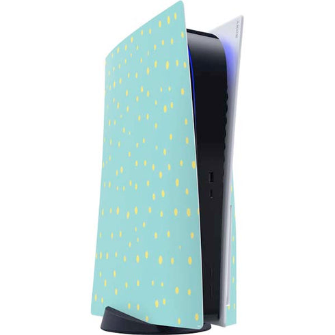 Teal and Yellow Polka Dots PlayStation PS5 Skins