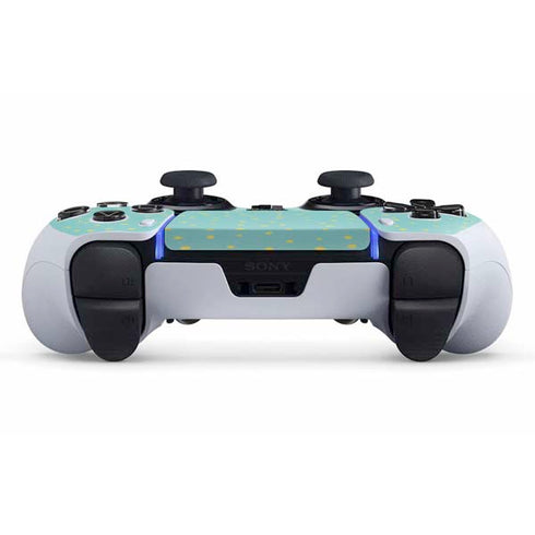 Teal and Yellow Polka Dots PS5 DualSense Edge Pro Controller Skin