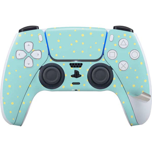 Teal and Yellow Polka Dots PS5 Pro Bundle Skin
