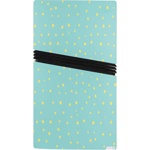 Teal and Yellow Polka Dots PS5 Pro Console Skin