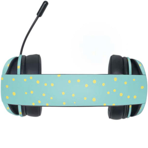 Teal and Yellow Polka Dots Razer Kraken X Skin