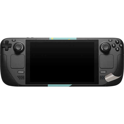 Teal and Yellow Polka Dots Steam Deck Handheld Gaming Computer Skin