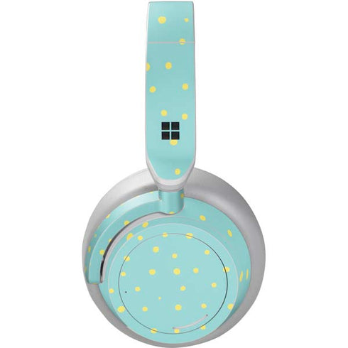 Teal and Yellow Polka Dots Surface Headphones Skin