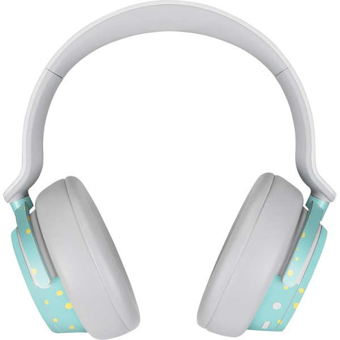 Teal and Yellow Polka Dots Surface Headphones Skin