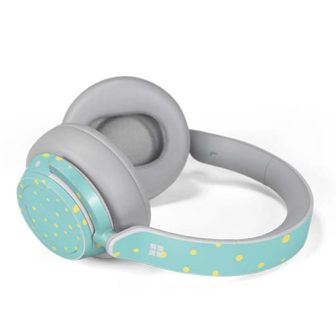 Teal and Yellow Polka Dots Surface Headphones Skin