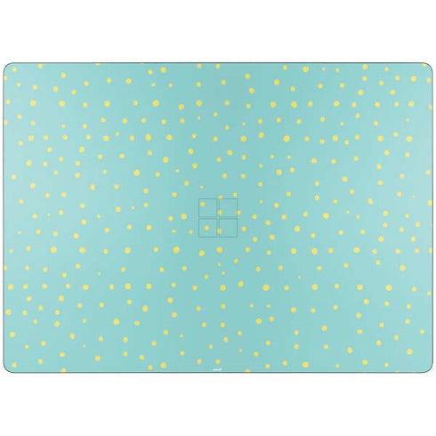 Teal and Yellow Polka Dots Surface Laptop 7 13.8in Skin