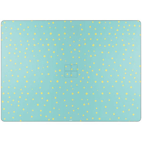 Teal and Yellow Polka Dots Surface Laptop 7 15in Skin