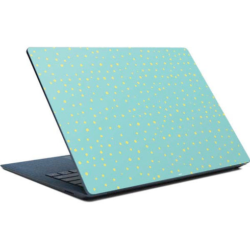 Teal and Yellow Polka Dots Surface Laptop Skin