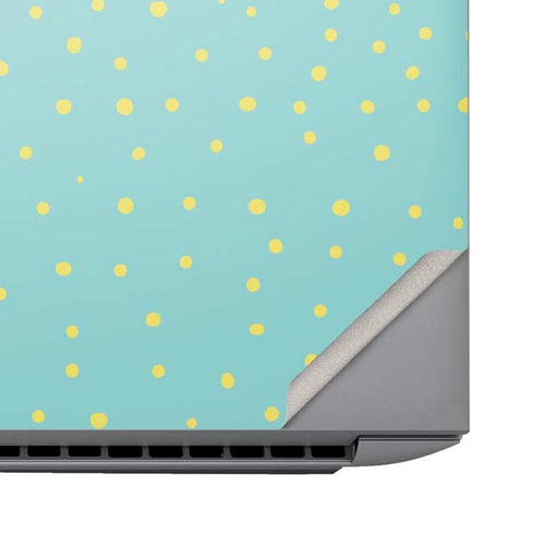 Teal and Yellow Polka Dots HP ZBook Fury 16 G10 Skin