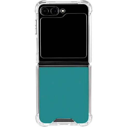 Teal Galaxy Z Flip6 Clear Case