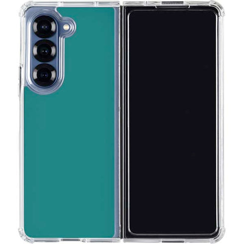 Teal Galaxy Z Fold6 Clear Case