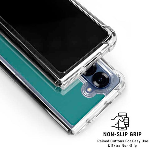 Teal Galaxy Z Fold6 Clear Case