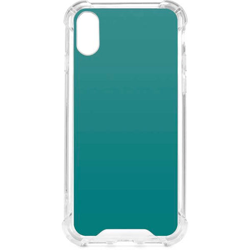 Teal iPhone XS Clear Case