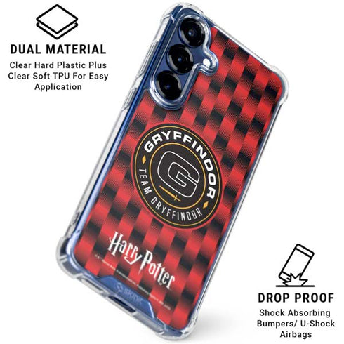 Wizarding Worlds Harry Potter Team Gryffindor Galaxy S25 Clear Case