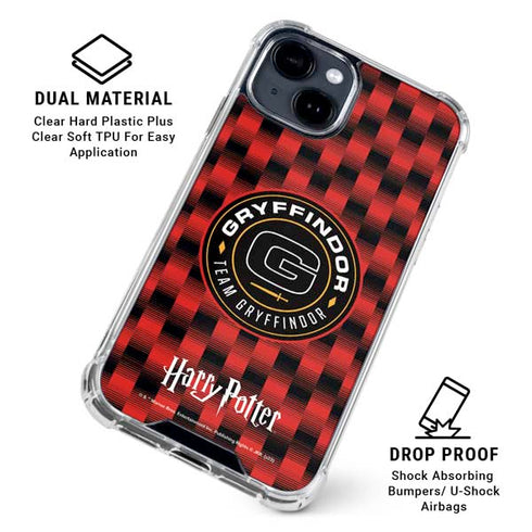 Wizarding Worlds Harry Potter Team Gryffindor iPhone 15 Clear Case