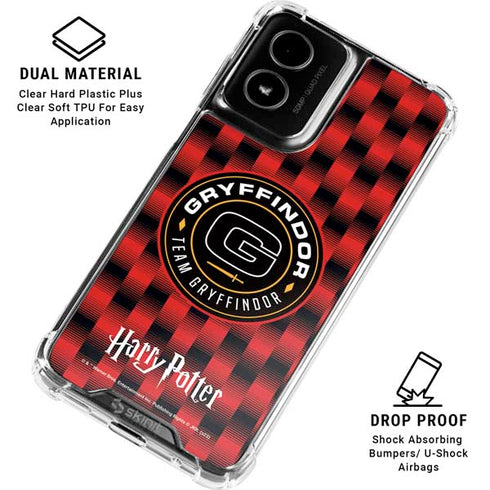 Wizarding Worlds Harry Potter Team Gryffindor Moto G Power 5G (2024) Clear Case