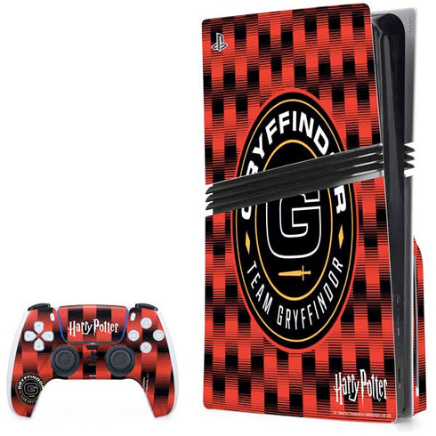 Wizarding Worlds Harry Potter Team Gryffindor PS5 Pro Disk Bundle Skin