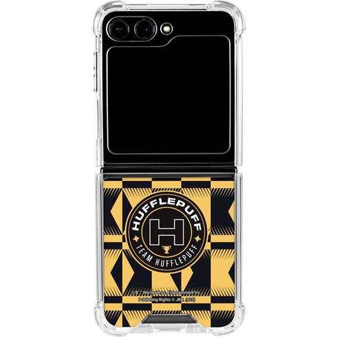 Wizarding Worlds Harry Potter Team Hufflepuff Galaxy Z Flip6 Clear Case