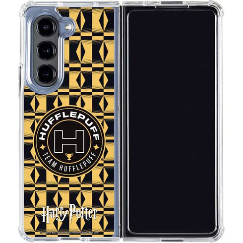 Wizarding Worlds Harry Potter Team Hufflepuff Galaxy Z Fold5 5G Clear Case